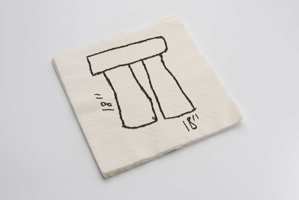 A recreation of the Spinal Tap Stonehenge napkin. Credit: MethodShop.